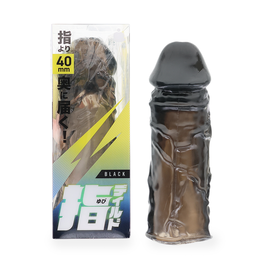 指ディルド　クリアブラック(p-418)